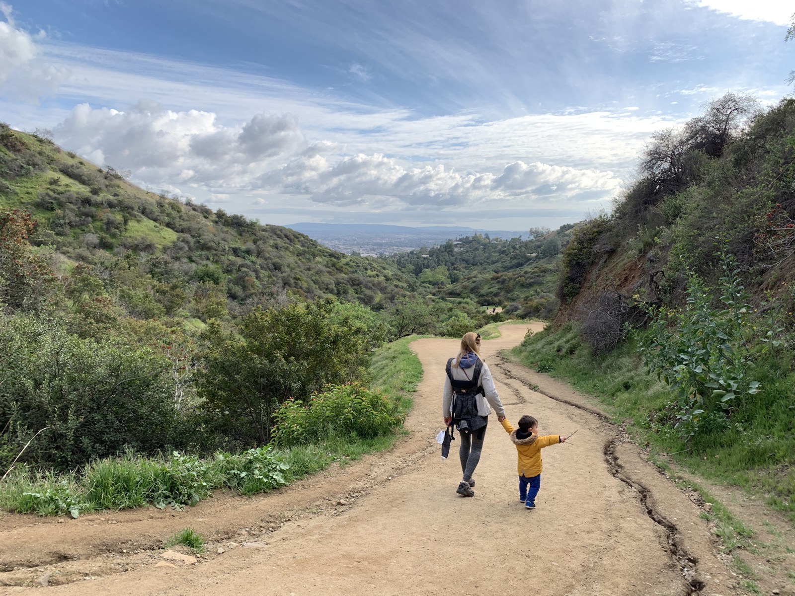 Alana and her son Noah in Griffith Park, Los Angeles